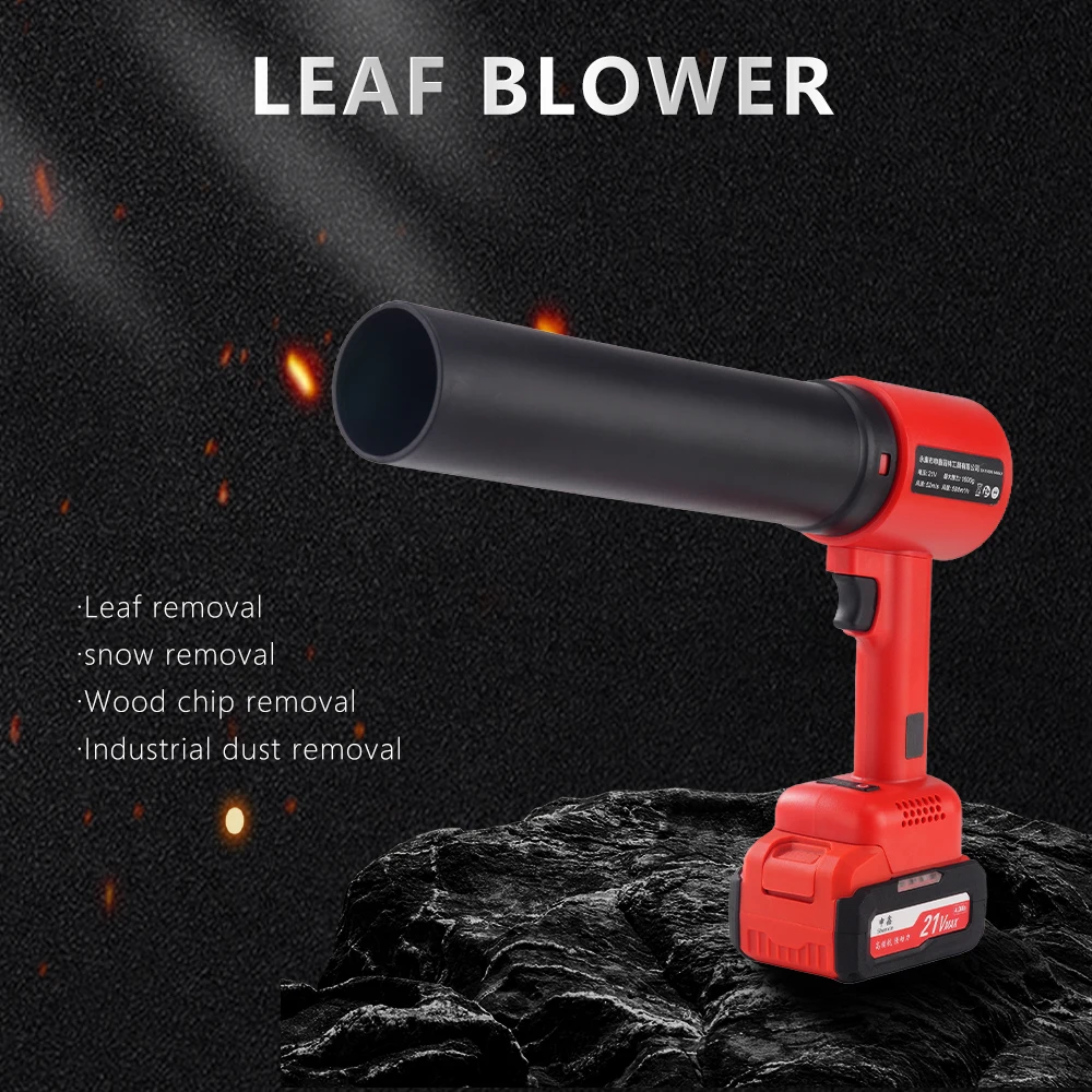 21v Strong Portable Electric Lithium Vacuum Turbo Jet Fan Cordless Garden Leaf Dust Air Blower Industrial Battery Air Duster