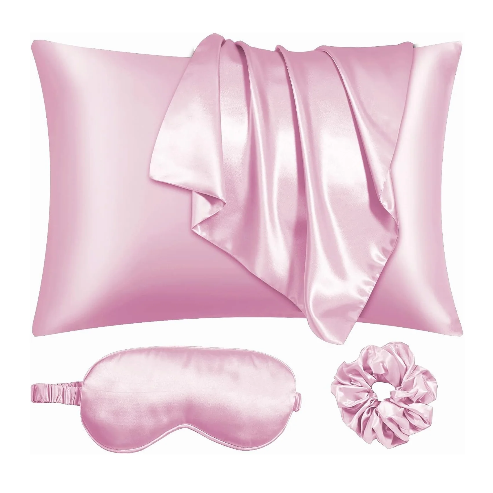 Satin Pillowcase for Hair and Skin Vegan Silk Pillowcase Set Silky Standard Satin Pillow Cases with Envelope Closure