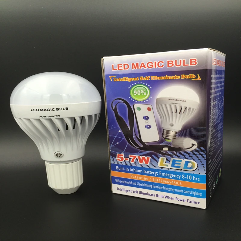 Rechargeable Led bulb 7W Emergency Light with Remote Controller and E27/E26/B22 Battery Emergency Bulb for Home Outdoor