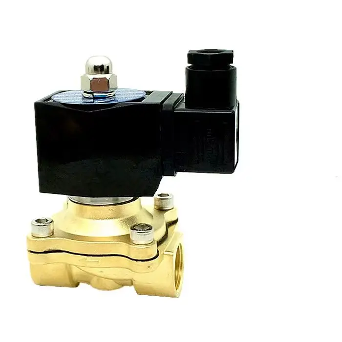1' 2-Way Brass Solenoid Valve NBR Seals DIN Gas Air Water Oil Electric Pneumatic DC12V,DC24V,AC110V or AC220V
