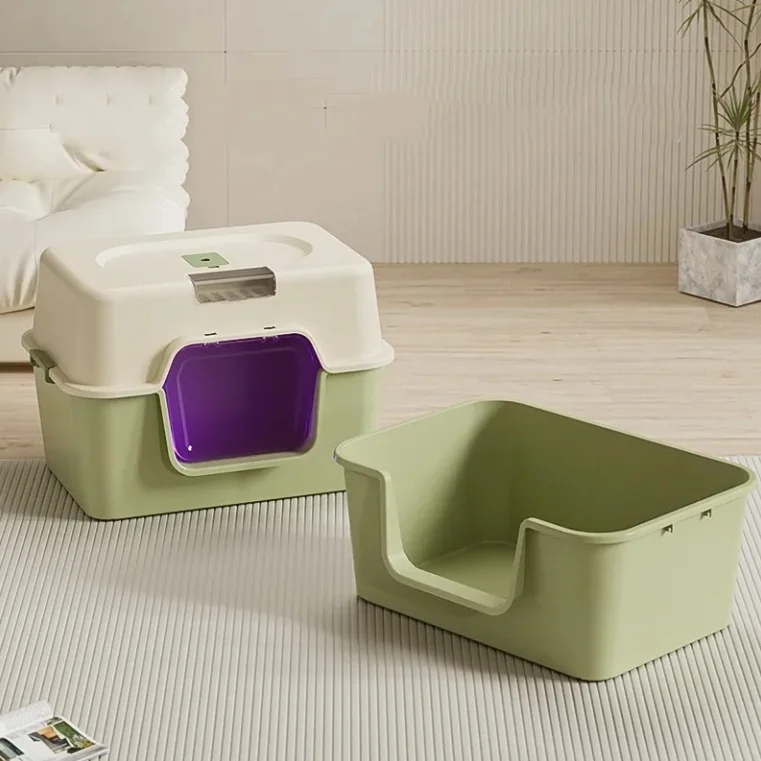 Cat Litter Box Large Fully Enclosed Toilet Splash Proof Deodorant Semi-Enclosed Cat Litter Box Cat Toilet
