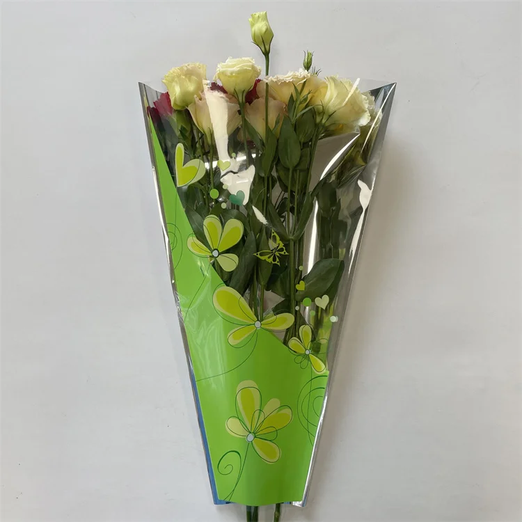 Clear custom printing party activity festival colored grade quality cheapest wholesale flower bouquets sleeves bag packing