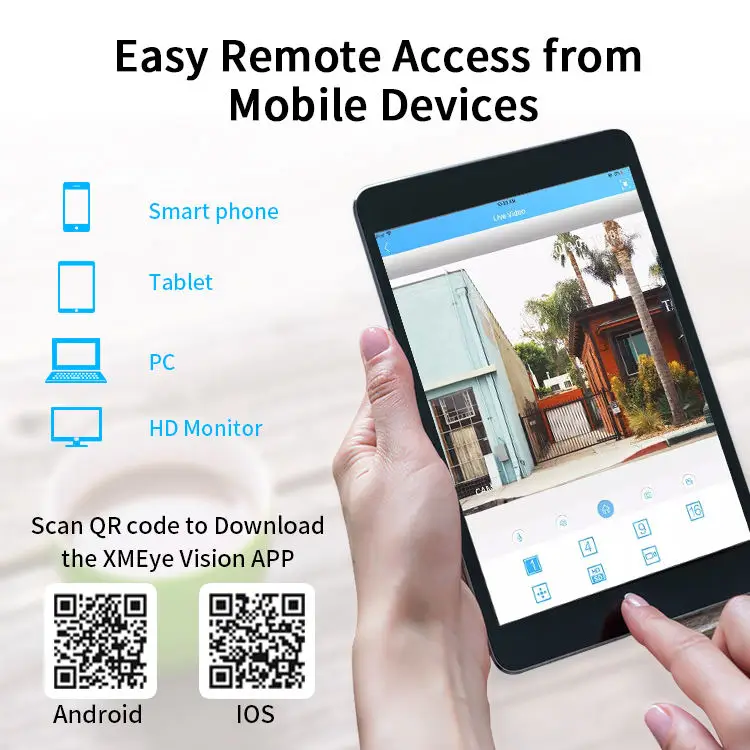 Home security camera systems kit 4 Channel 1080P Indoor H.264 AHD CCTV Security Camera Dome System