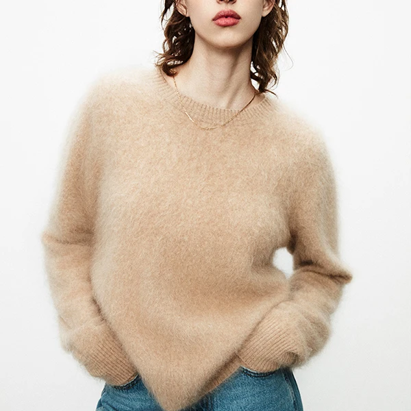 2024 New Cloud Brushed Cashmere Jumper Women winter wool Brushed Cashmere Pullover Sweater