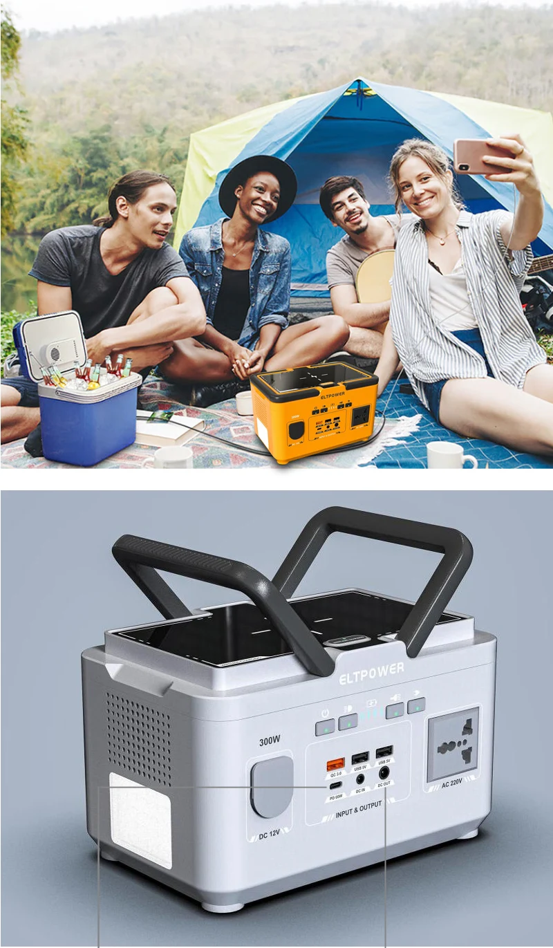 2023 Latest  A300 Portable Power Station 300W 500W 1000W Power Bank Camping Solar Portable Power