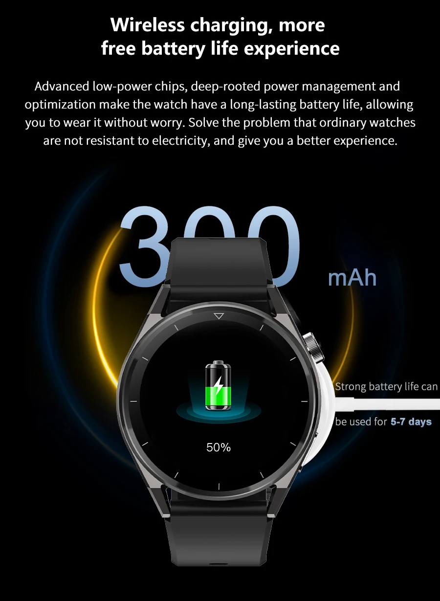 Newest Realtek 8763E Chip Waterproof IP68 1.39 Inch TFT 360*360 NLC305 Voice Call Multi Dial Switch SOS Wireless Charging