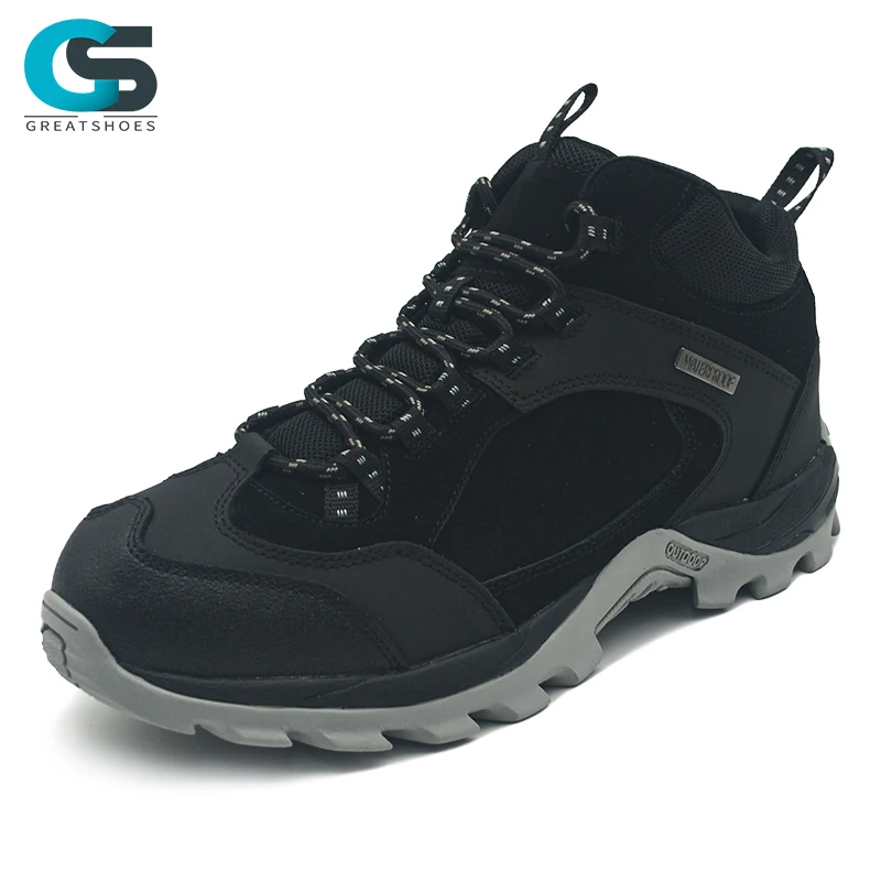 Greatshoes Mens Walking Boots Black Leather Boots,Sports Shoes Boots Mens Fashion Boots,Custom Men Leather Boots Casual