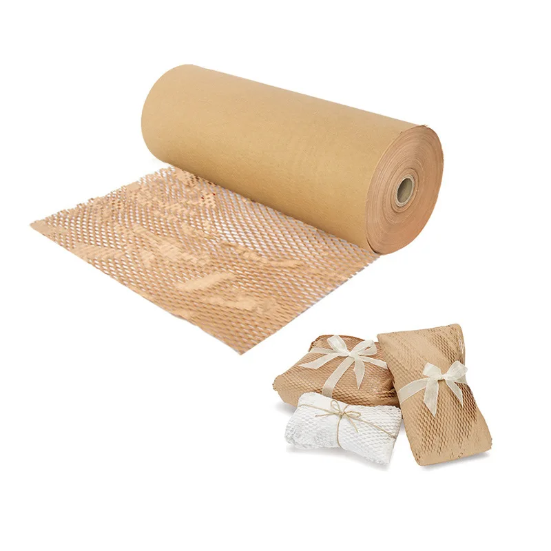 Custom Product Protective Buffer Honeycomb Grid Wrapping Kraft Paper
