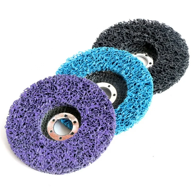 Paint and rust removal clean and purple black blue color strip disc abrasive tools