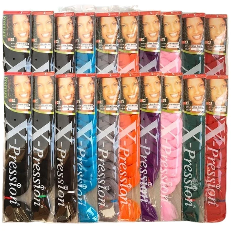 Xpression Synthetic Jumbo Braids Bulk Synthetic Hair Crochet Braid Synthetic Fiber Hair Braiding Crochet Hairs Extension