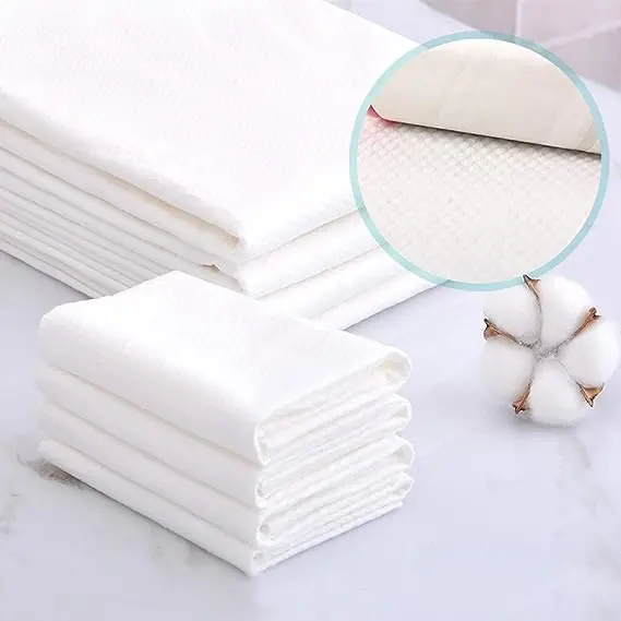 Source factory custom white Spunlaced non woven disposable hair towels for beauty salon bulk