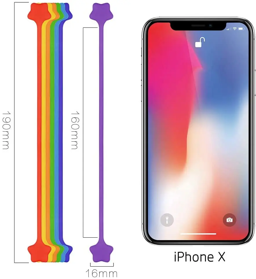 Многоразовые силиконовые магнитные кабельные стяжки для связывания и организации хранения вещей