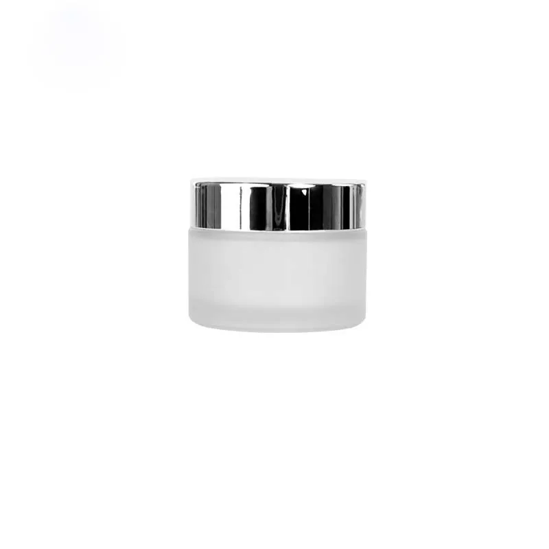 Wholesale 30Ml Frosted Cosmetic Glass Jar With Aluminum Lid For Cream