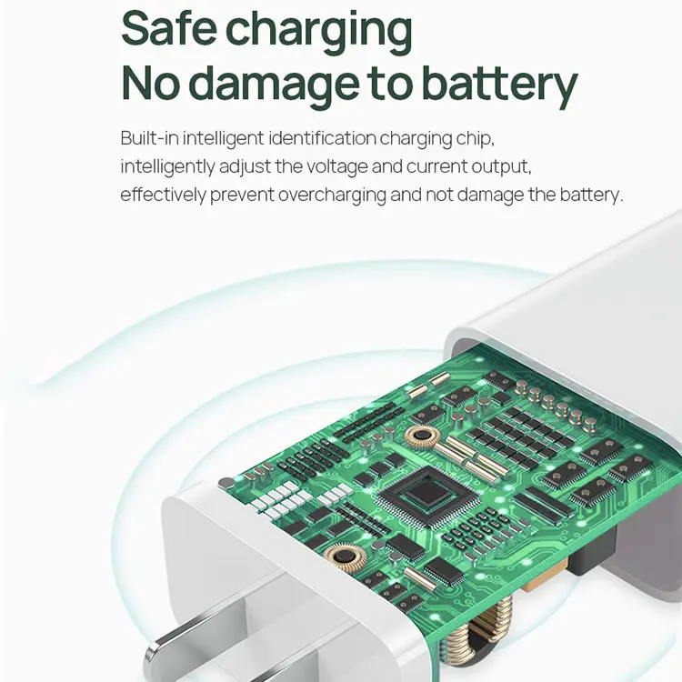 Factory Wholesale Fast Charger PD 22W 3A QC 3.0 USB Charger Quick Charge QC3.0 Wall Adapter EU / US Plug Mobile Phone Charge