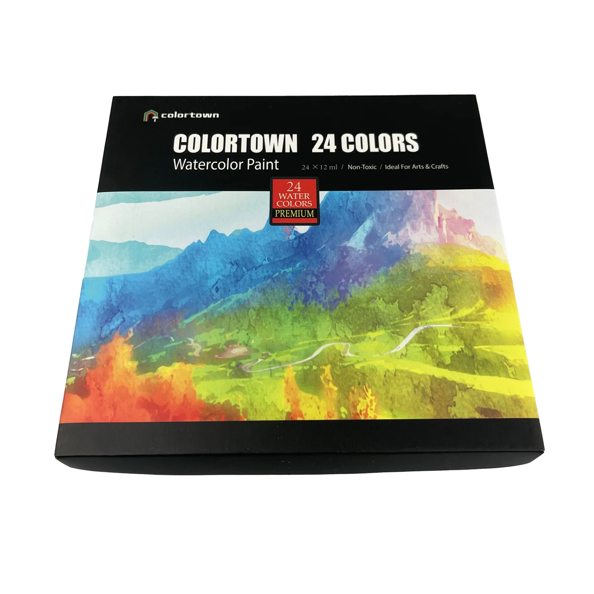 Colortown 24 Colors Drawing Watercolor Paint Art Set for artist Kids Child Case Quantity Novelty Painting aluminium tube