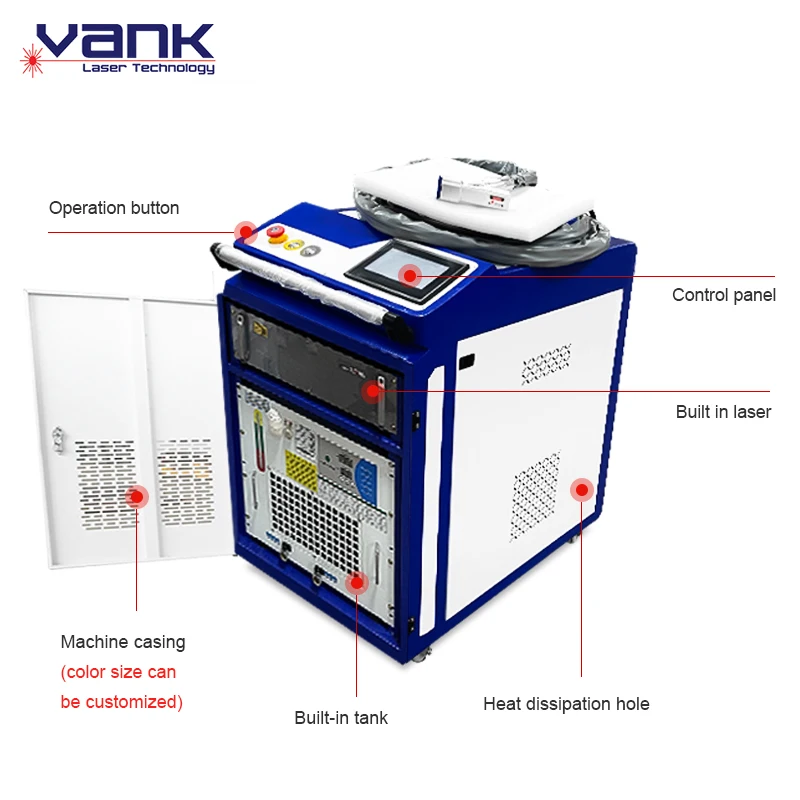 2000w Portable cleaner welder laser cleaning and welding machine rust paint removing