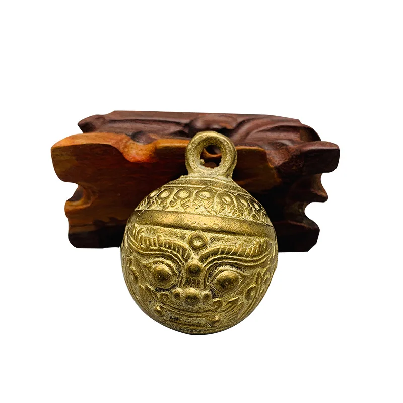 Manufacturers supply pure brass tiger  bell ornaments antique bell pet brass bell