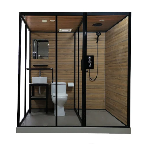 Camping Tent Hotel All In One Bathroom Pod Luxury Prefab Bathroom Unit Complete Shower Enclosure