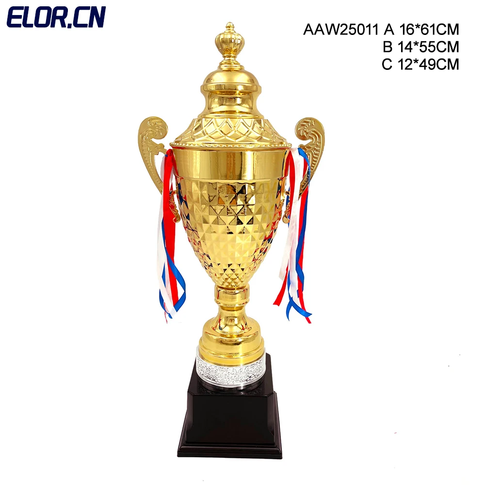 ELOR Custom Golden Soccer Trophy Cup Metal Award Manufactures Wholesale Best Price