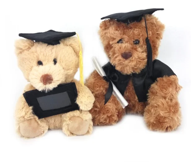 High Quality Custom Logo Plush Bear Graduation Bear With Frame Photo/Free Sample Plush Mold Bear Frame Toy/Graduation Bear