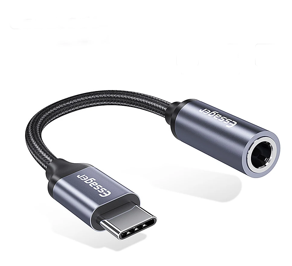 Essager 2021 USB кабель с разъемами типа C и 3,5 мм Женский Разъем для наушников адаптер цифровой аудио разъем адаптер совместим с устройствами Type-C