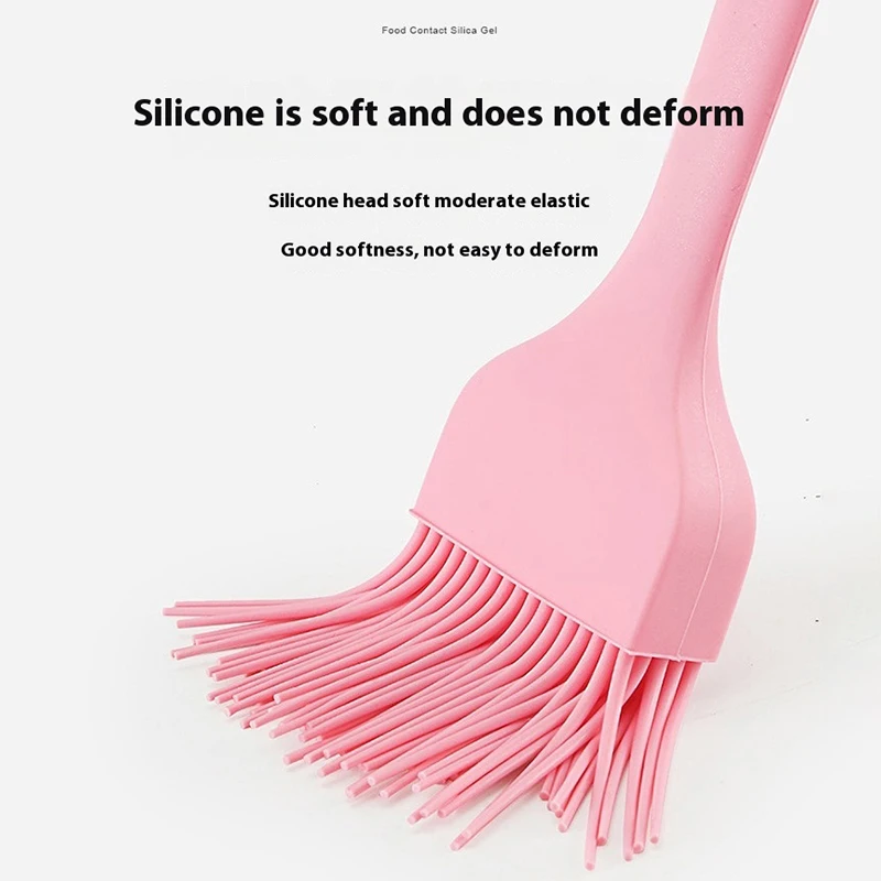 Small Scraper Red/Green/Pink/Blue Factory wholesales baking tool oil  for kitchen cooking tool silicone brush for barbecue