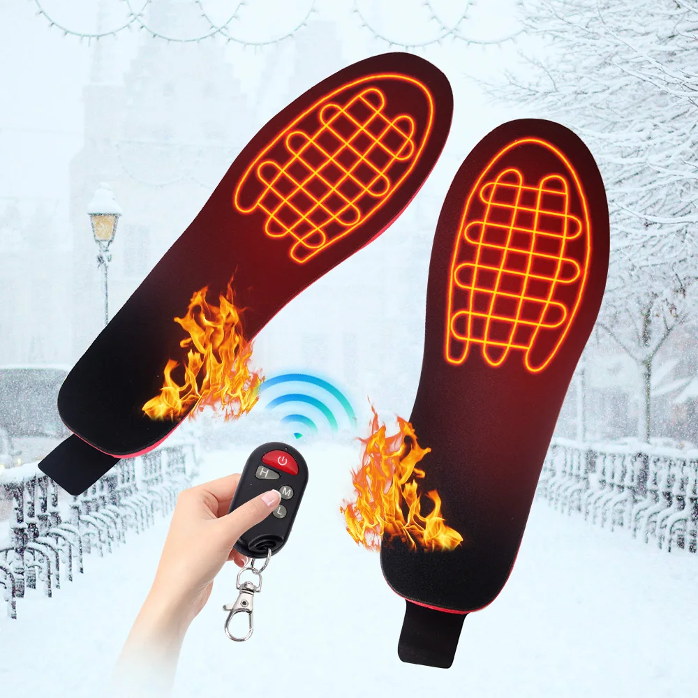 Winter Heated Insoles Usb Phone Rechargeable Warm Electric Foot Warmers Heating Insole For Winter