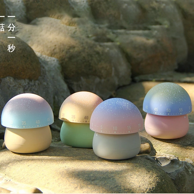 Cute Mushroom Mechanical Kitchen Timer Kids Wind Up 60 Minutes Manual Countdown Timer For Classroom Home Study And Cooking