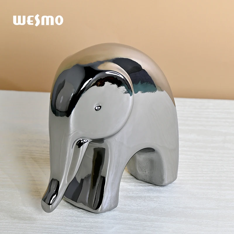 Electroplated Ceramic Elephant Ornament Home Decor Items Cabinet Living Room Table decoration statue
