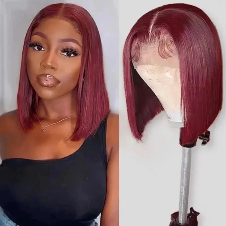 Лидер продаж Имбирно-оранжевый Боб wig13x4 кружевные фронтальные 10-30 дюймов прямые высокотемпературные синтетические парики для женщин