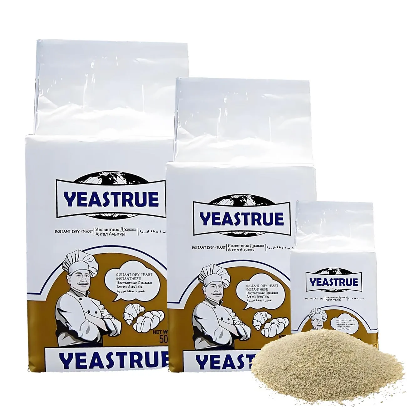 OEM customize baking baker active instant dry bread yeast powder manufacturers 500g 450g 400g 125g 11g 5kg for fast fermentation