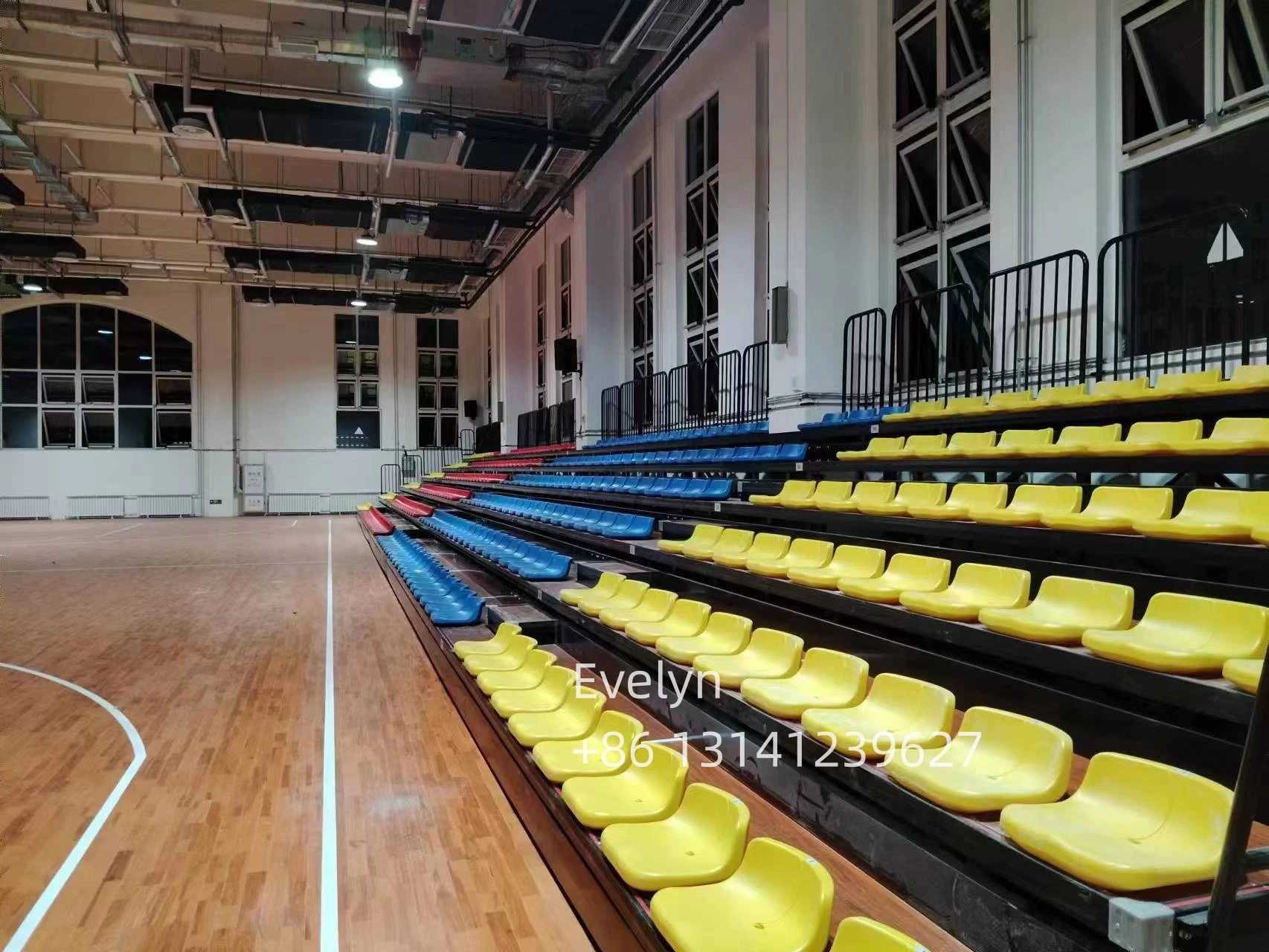Mobile Bleacher Stadium Seat Soccer Sports Field Retractable Bench For Gym Venue Stadium