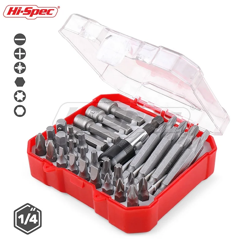 34pc mini Slotted Phillips Hex Torx Magnetic Drill Set Power Screw Drivers Bit Set for electric screwdriver