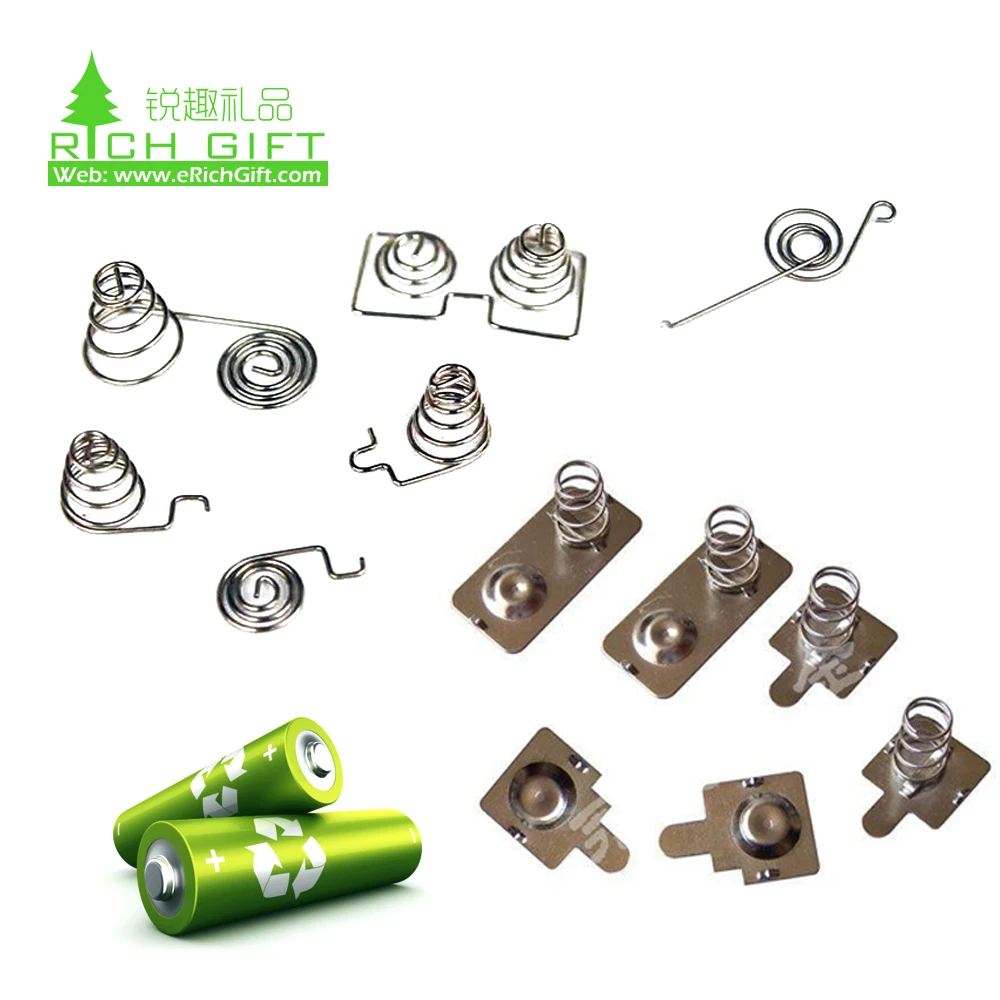 High quality OEM custom small v shaped metal stainless steel flat battery electrical contacts leaf spring clip No minimum