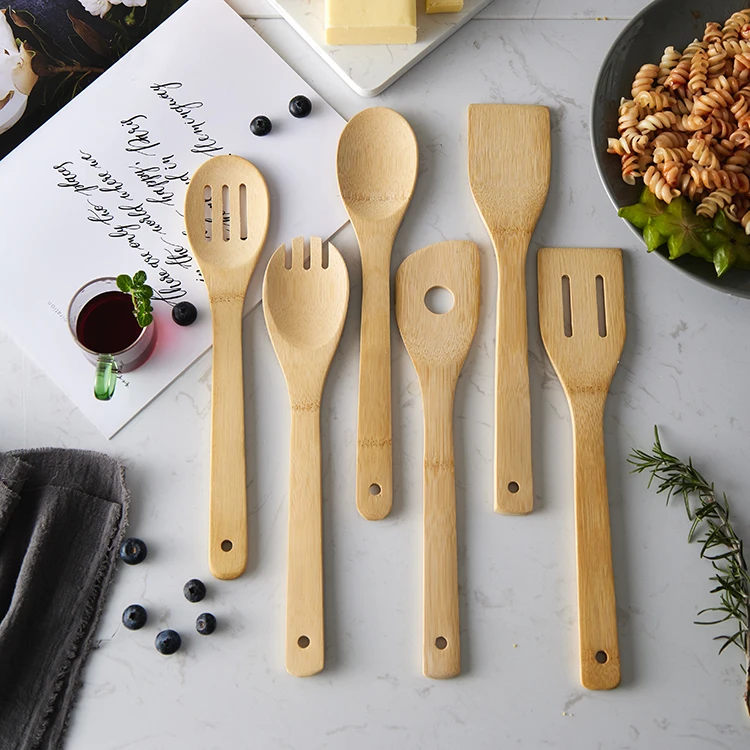 Wholesale Apartment Home Essentials Bamboo Spatula Spoon Kitchen Utensil for Cooking