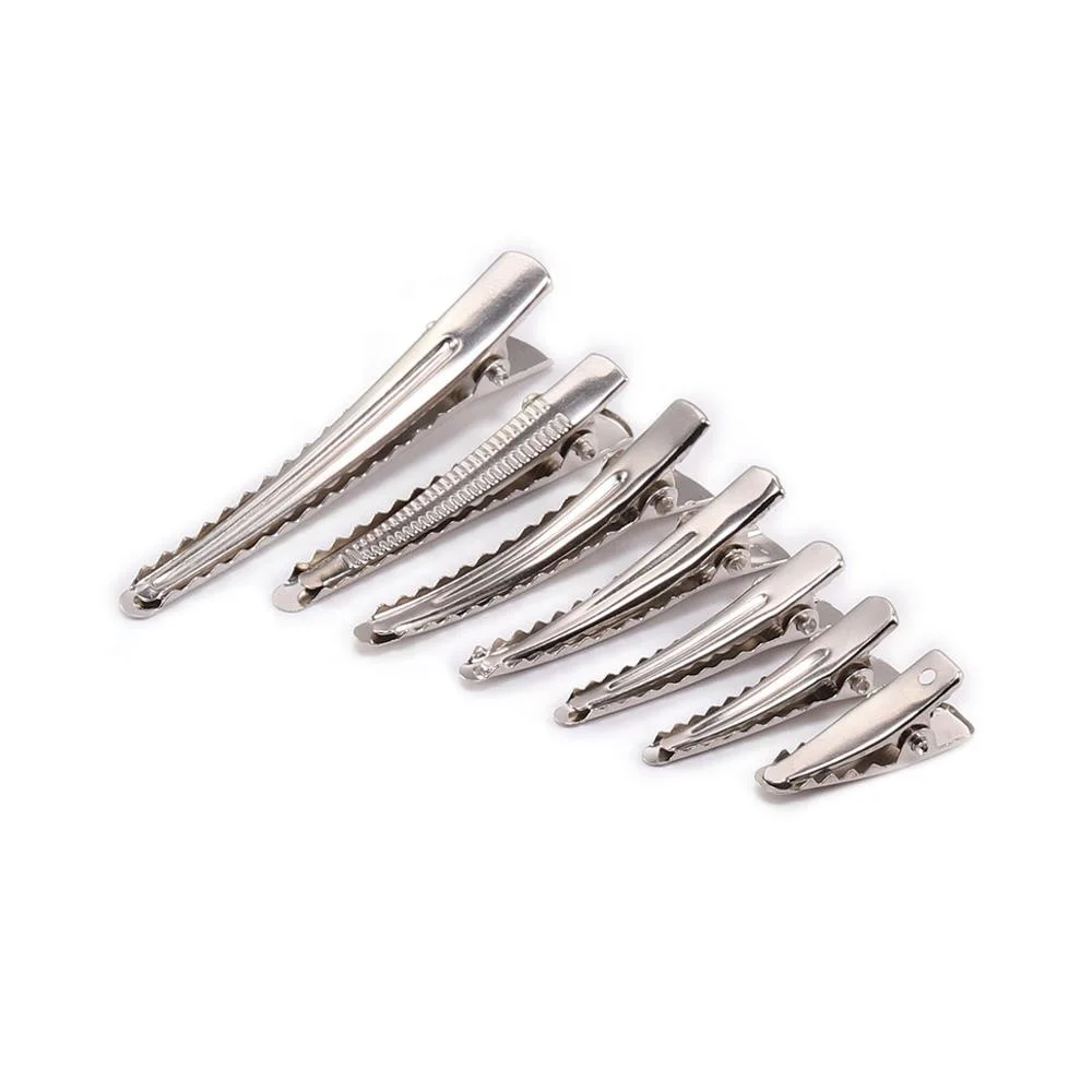 20pcs/lot 30/40/45/55/60mm Clips Single Prong Alligator Hairpin With Teeth Blank Setting For DIY Hair Clips Jewelry Making Base