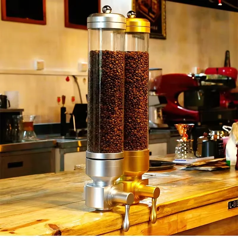 Cereal Dispenser Wall Mounted Dry Food Dispenser Candy Coffee beans Container with 1800G for Storing Oatmeal Coffee Beans Nut