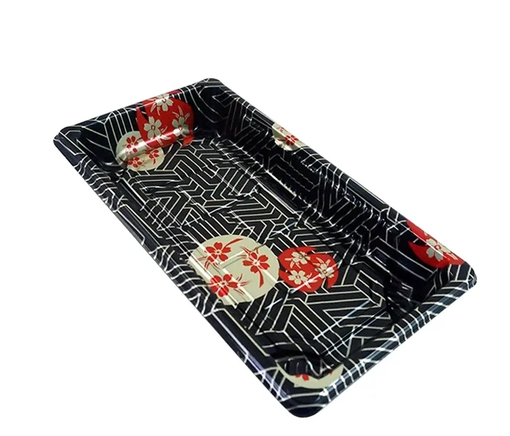 PP PS PET Food Grade Biodegradable Plastic Food Sushi Packaging Box With Transparent Lid