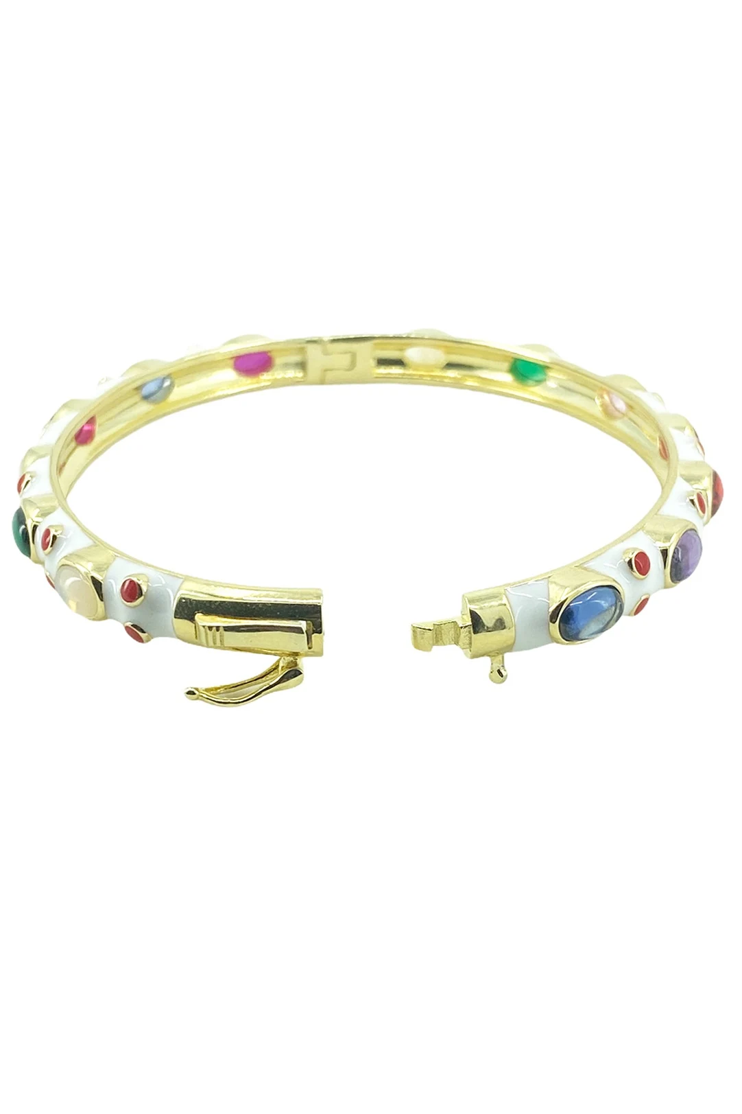  High Quality Colorful Rainbow Cubic Zirconia CZ Bracelet Cuff Bangle Jewelry for Women 2021