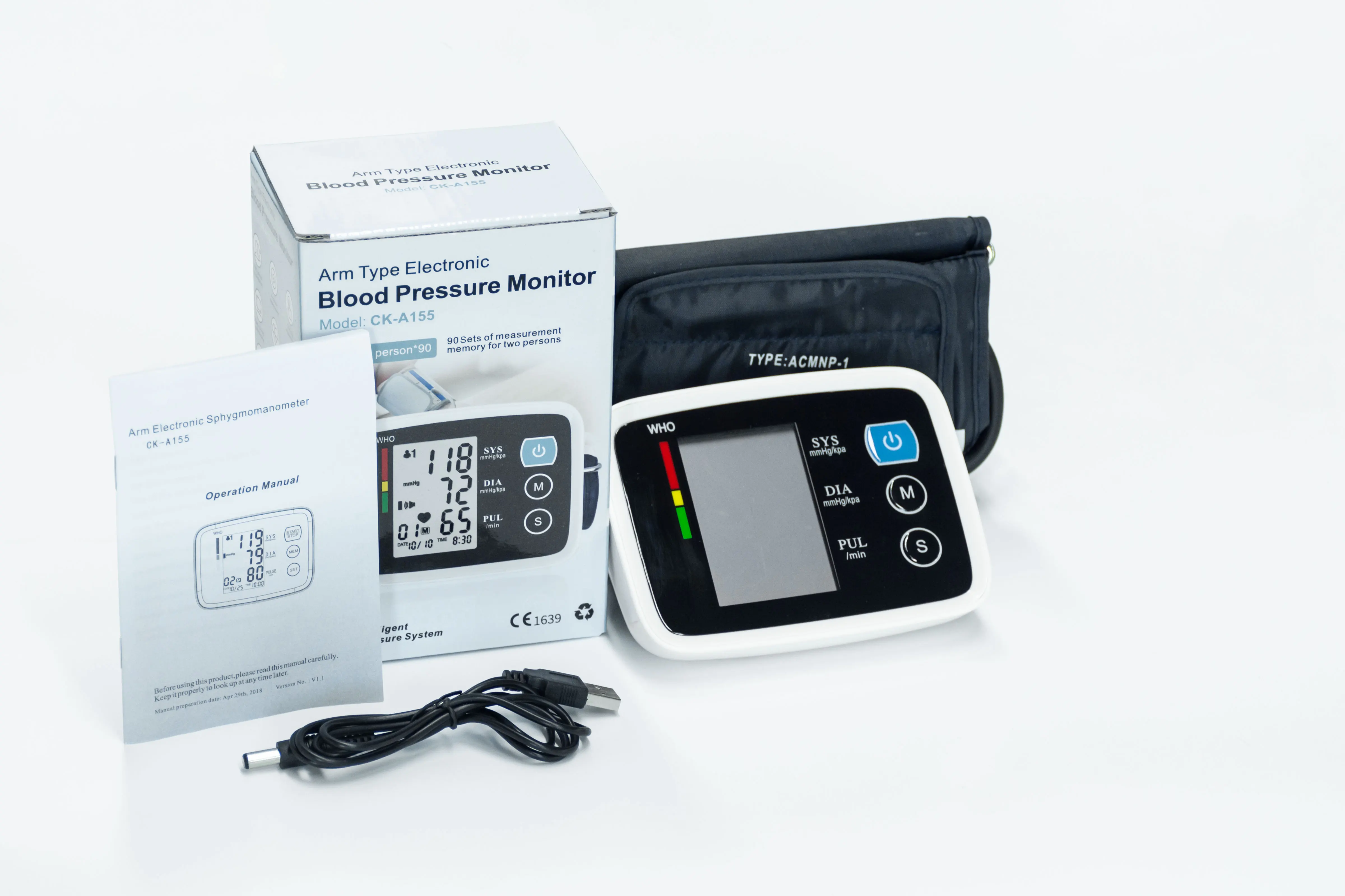 CK-A155 Smart Sphygmomanometer Blood Pressure Apparatus For Sale Blood Pressure Monitor Upper Arm Type Digital BP
