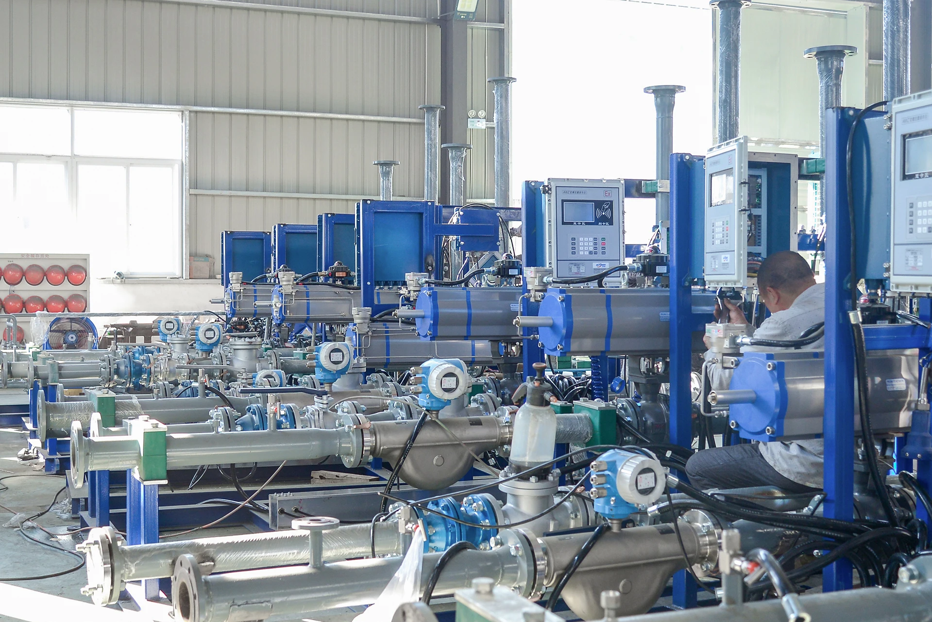 SS316 steel skid-mounted filling platform solution with loading arm pump batch controller flowmeter valve for Olefin Methanol