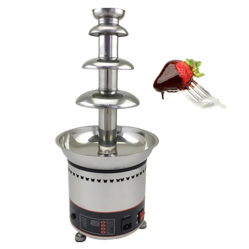Mini DIY Chocolate Waterfall Machine Stainless Steel Chocolate Melting Hot Pot Machine