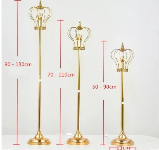 New European Iron Crown Wedding Road Lead WIth LED Light For Wedding Event/Party Decoration