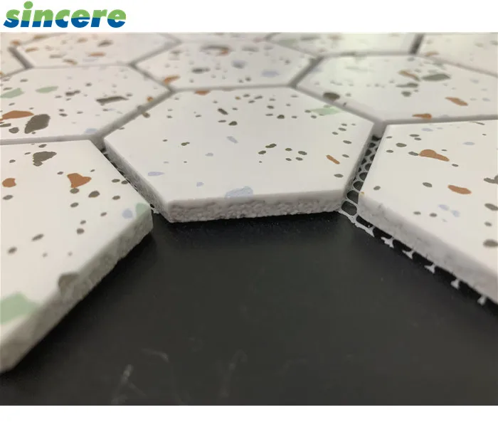 Шестигранная красочная матовая фарфоровая мозаика Terrazzo для стены