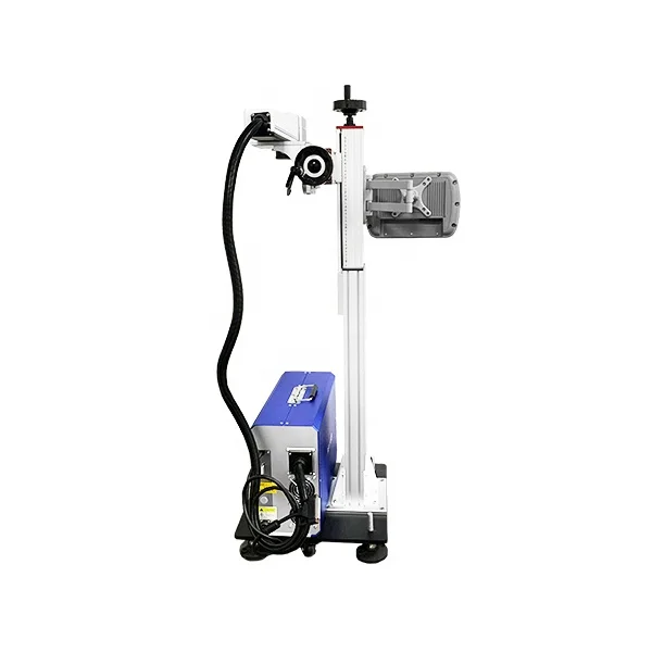 Fiber Online Flying Laser Marking Machine Colour Lazer Machine for Pipe Cable Lock Engraver Raycus Laser Source 50w 30w 60w