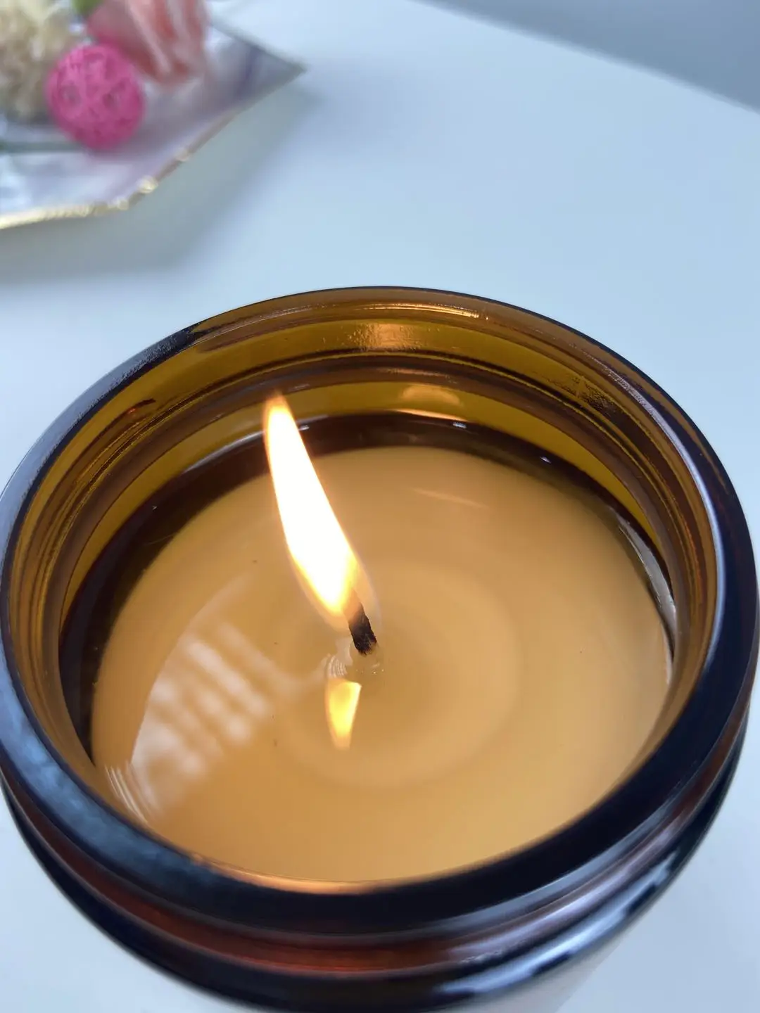 Aromatherapy Candles Home Fragrance Glass Jars Scented Amber Jar Candle Soy Wax for Gift