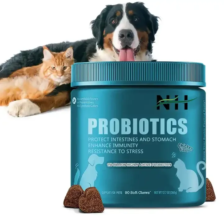 Natural Probiotic Soft Chews OEM/ODM Pet food And Supplement Dog Treats Snacks Suppliers For Pet Gut Health