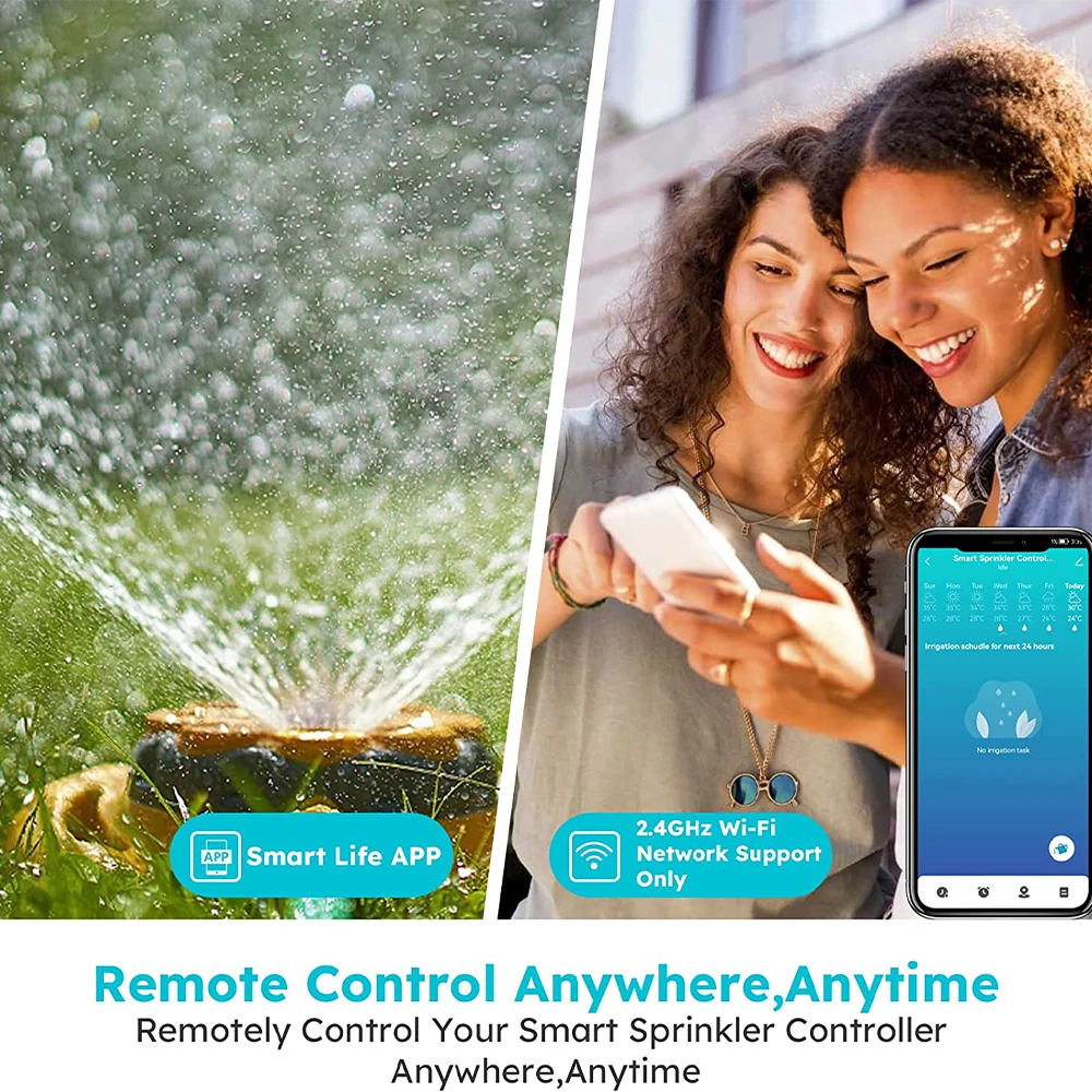 Rehent Tuya Smart Garden WiFi Touch Panel to Control Irrigation Water Timer System Sprinkler Controller