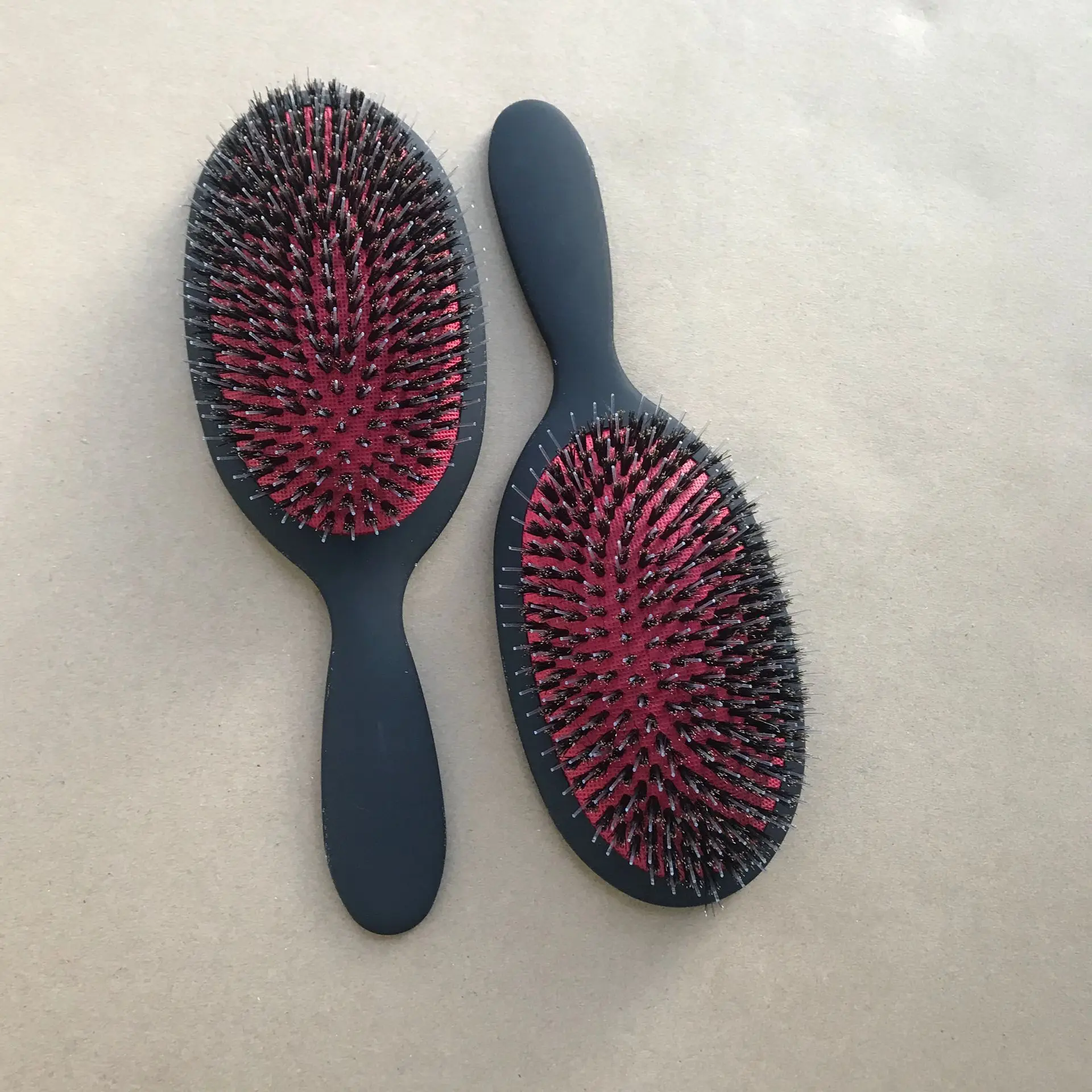 High Quality Hair Extension Paddle Brush Comb Custom Logo round Design Boar Bristle PVC Box Low Price Excellent Features