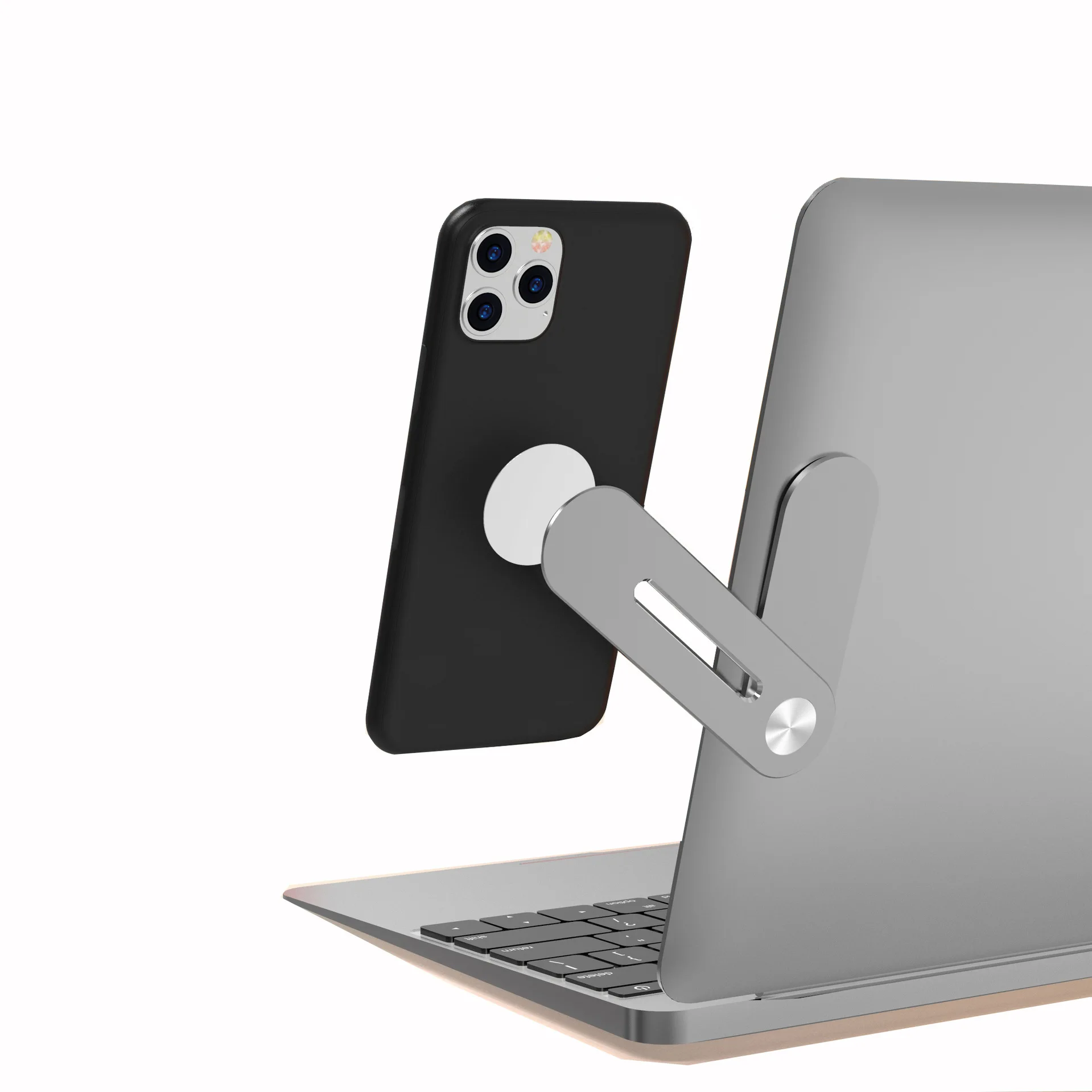 Portable Laptop Extension Stand Metal Aluminium Alloy Flexible Adjustable Magnetic Laptop Phone Holder For Laptop Screen